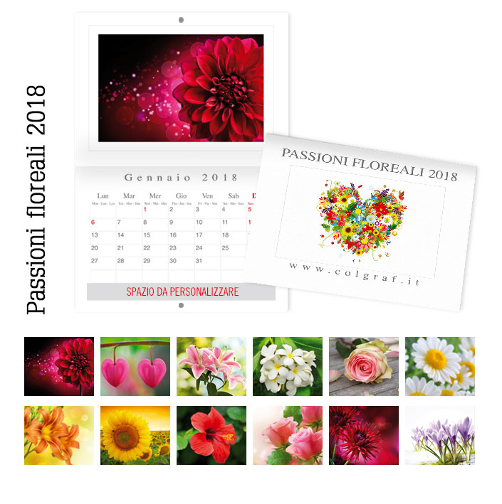 calendari da muro fiori